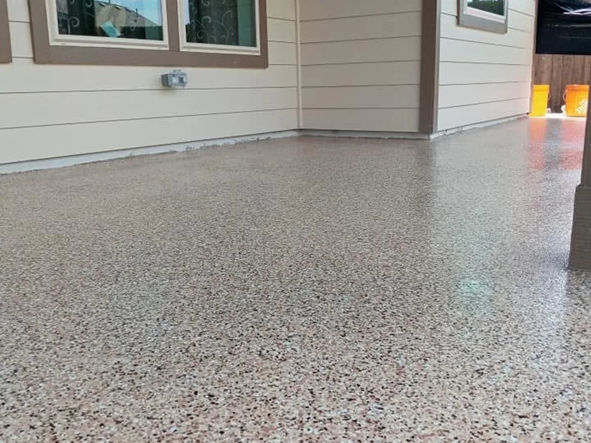 Completed garage floor
