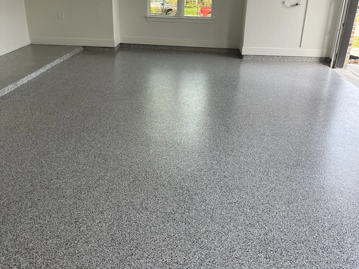 Completed garage floor