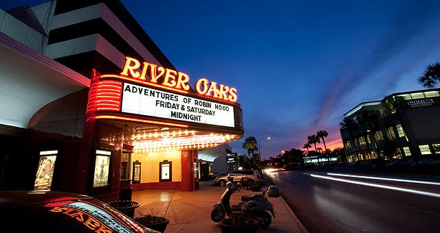 River Oaks Texas Theatre Sign